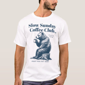 Slow Sunday Coffee Club Coffee Bear Tシャツ