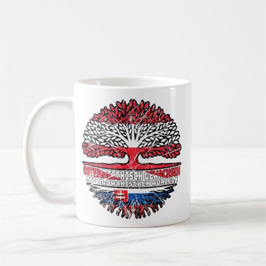 slowakei slowak Österreichisch Österreich Baum コーヒーマグカップ (左)