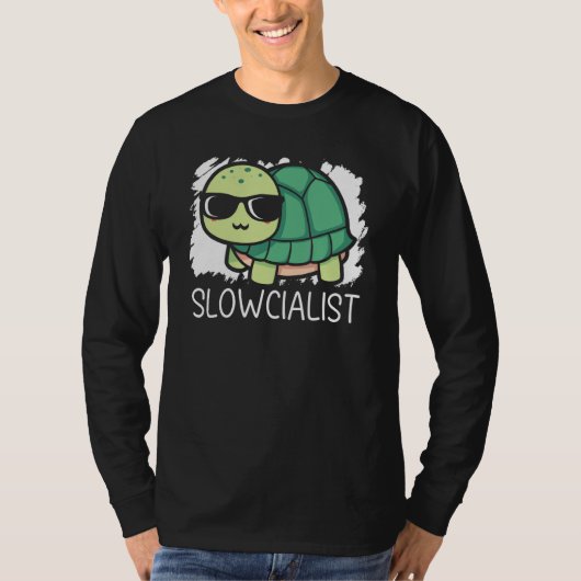Slowcialist Turtle   Tortoise Marine Biology Tシャツ (正面)