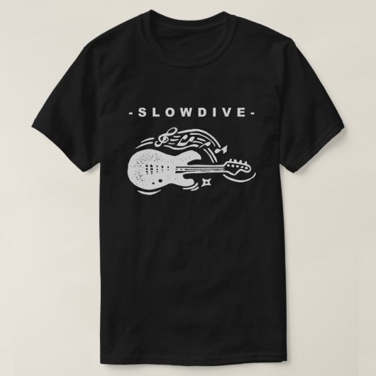 SLOWDIVEバンドグッズギターデザイン Tシャツ (デザイン正面)