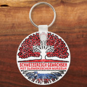 Slowenien Slowenisch Schweizer Schweiz Baum Wurzel キーホルダー (正面)