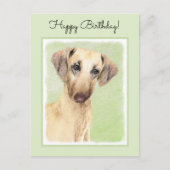 Slowis 絵画s – かわいいオリジナルドッグアート ポストカード (正面)