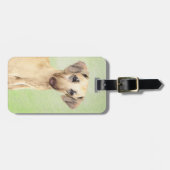 Slowis 絵画s – かわいいオリジナルドッグアート ラゲッジタグ (正面横)