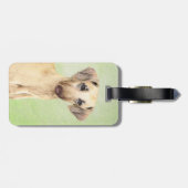 Slowis 絵画s – かわいいオリジナルドッグアート ラゲッジタグ (裏面横)