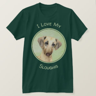 Slowis 絵画s – かわいいオリジナルドッグアート tシャツ