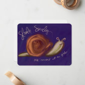 Slowly, Surely Oil Painted Snail Notecard ノートカード (正面/裏面インサイチュ)