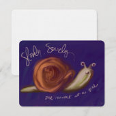 Slowly, Surely Oil Painted Snail Notecard ノートカード (正面/裏面)