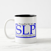 SLPがあること誇りを持った ツートーンマグカップ (左)