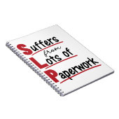 SLPが多くの書類作業のスピーチセラピー ノートブック (右側)