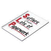 SLPが多くの書類作業のスピーチセラピー ノートブック (左側)