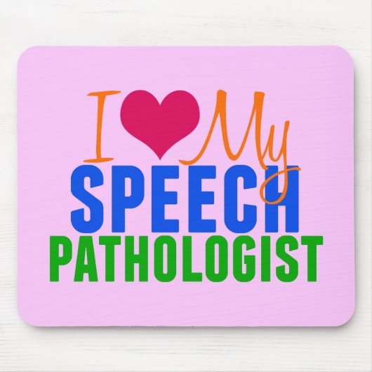 SLPが大好き（ピンク） マウスパッド (正面)