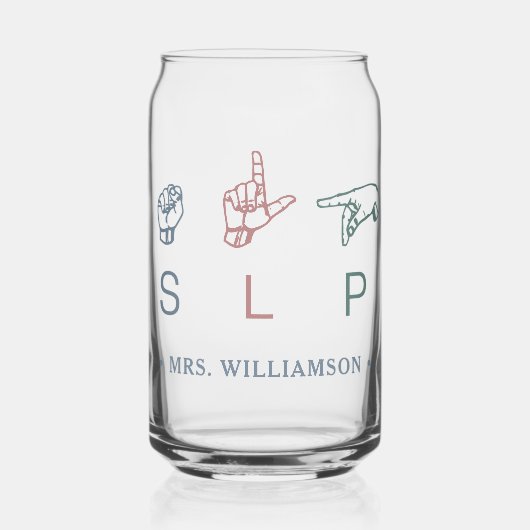 SLPのパーソナライズされた言語病理医の認識 ガラス缶 (正面)