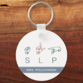 SLPのパーソナライズされた言語病理医の認識 キーホルダー (正面)