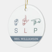 SLPのパーソナライズされた言語病理医の認識 セラミックオーナメント (左)