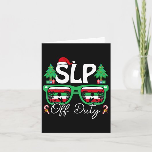 Slpオフデューティクリスマス言語病理学者Chri カード (正面)