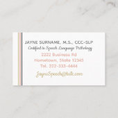 SLPカード!音声セラピー名刺 名刺 (裏面)