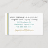 SLPカード！音声セラピー名刺 名刺 (裏面)