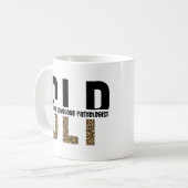 SLPチータープリント言語病理学者ギフト コーヒーマグカップ (正面左)