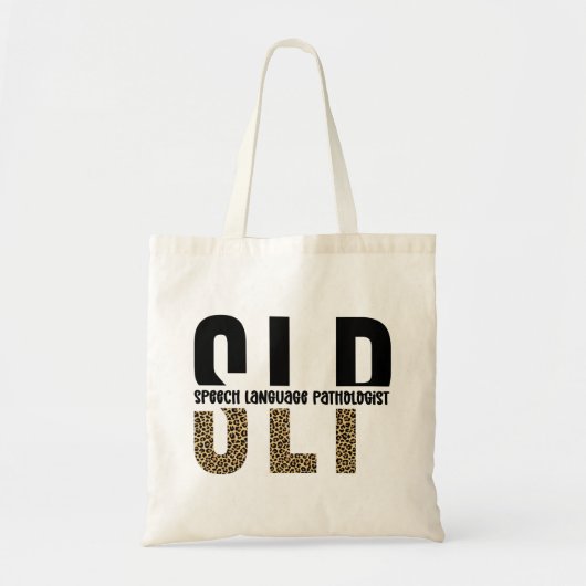 SLPチータープリント言語病理学者ギフト トートバッグ (正面)