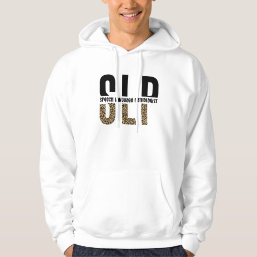 SLPチータープリント言語病理学者ギフト パーカ (正面)