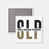SLPチータープリント言語病理学者ギフト マグネット (正面/裏面)