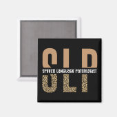 SLPチータープリント言語病理学者ギフト マグネット (正面/裏面)