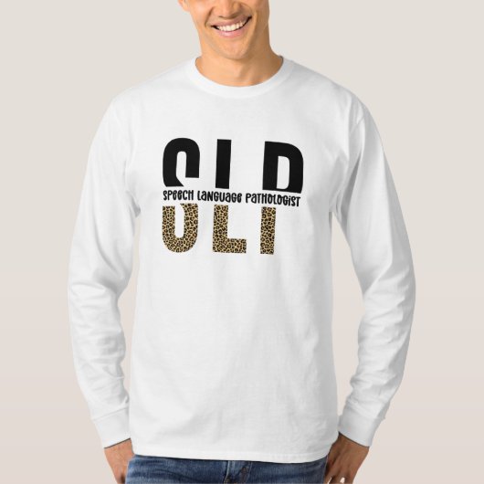 SLPチータープリント言語病理学者ギフト Tシャツ (正面)