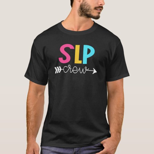 SLPチームシャツ – 音声言語病理学クルー Tシャツ (正面)