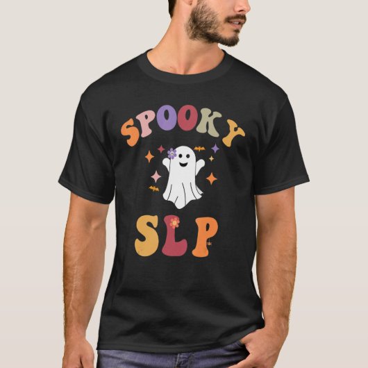 Slpハロウィーン言語病理医不気味 Tシャツ (正面)