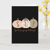 SLPパンプキン スピーチ・ランゲージ・パソロジスト 秋 オータム カード (黄色い花)