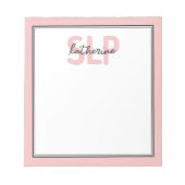 SLPパーソナライズされたエレガント言語病理医 ノートパッド (正面)