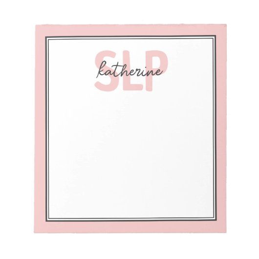 SLPパーソナライズされたエレガント言語病理医 ノートパッド (正面)