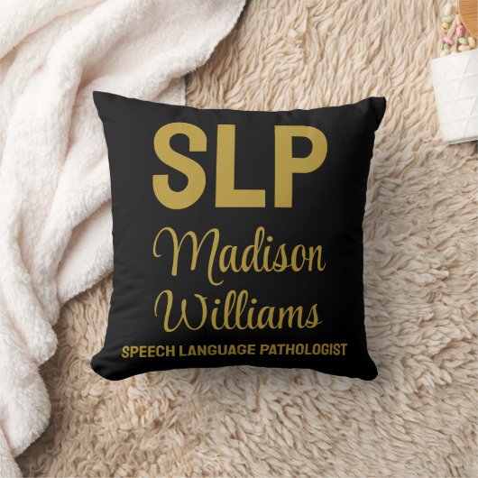 SLPパーソナライズされた言語病理医ギフト クッション (ブランケット)