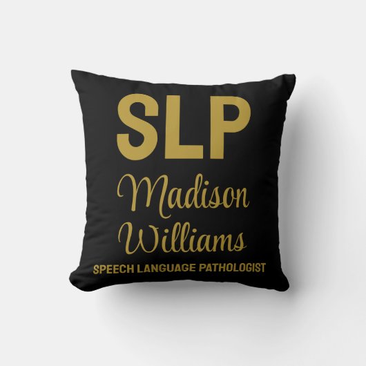 SLPパーソナライズされた言語病理医ギフト クッション (正面)