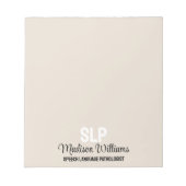 SLPパーソナライズされた言語病理医ギフト ノートパッド (正面)