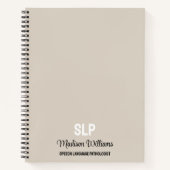 SLPパーソナライズされた言語病理医ギフト ノートブック (正面)