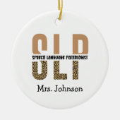 SLPパーソナライズされた言語病理学者 セラミックオーナメント (正面)