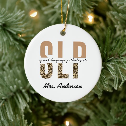 SLPパーソナライズされた言語病理学者 セラミックオーナメント (ツリー)