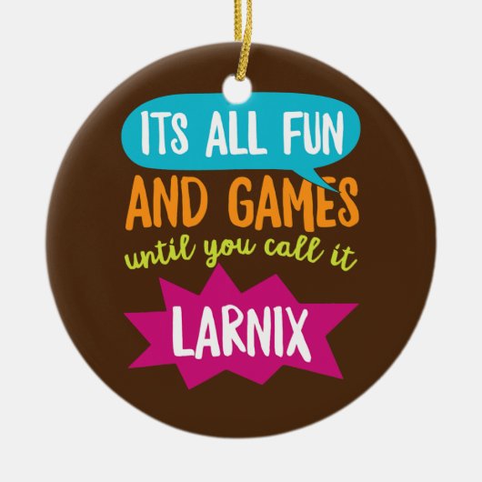 SLP先生の音声言語病理学引用文 セラミックオーナメント (正面)