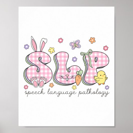 Slp復活祭スピーチ言語病理学春スピーチ ポスター (正面)