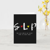 SLP教師用シャツ ギフト スピーチ ラングエージ パソロジスト カード (黄色い花)