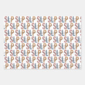 SLP言語病理医レトロパターン ラッピングペーパーシート (正面3)