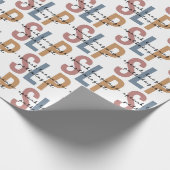 SLP言語病理医レトロパターン ラッピングペーパー (角)