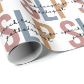 SLP言語病理医レトロパターン ラッピングペーパー (ロールコーナー)