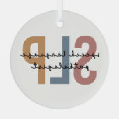 SLP言語病理医レトロ ガラスオーナメント (裏面)