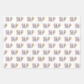 SLP言語病理医レトロ ラッピングペーパーシート (正面)