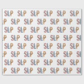 SLP言語病理医レトロ ラッピングペーパー (フラット)