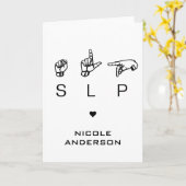 SLP言語病理医ASL カード (黄色い花)