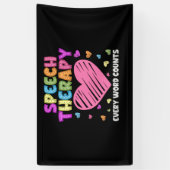 SLP言語病理学者および音声セラピー 横断幕 (縦)