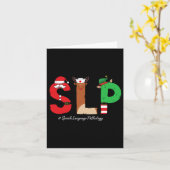 Slp言語病理学者クリスマスSlpサン カード (黄色い花)